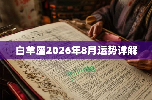 白羊座2026年8月运势详解
