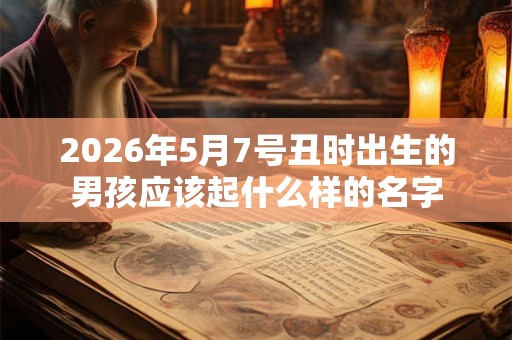 2026年5月7号丑时出生的男孩应该起什么样的名字