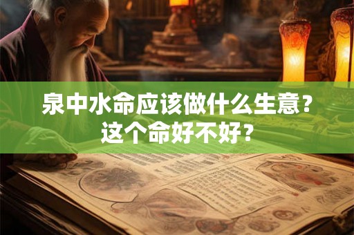 泉中水命应该做什么生意？这个命好不好？