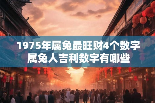 1975年属兔最旺财4个数字 属兔人吉利数字有哪些 1975年属兔最旺财4个数字 属兔人吉利数字有哪些