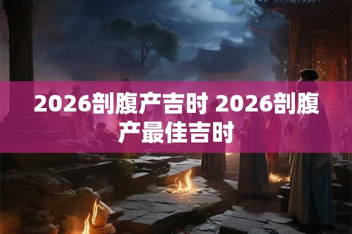 2026剖腹产吉时 2026剖腹产最佳吉时