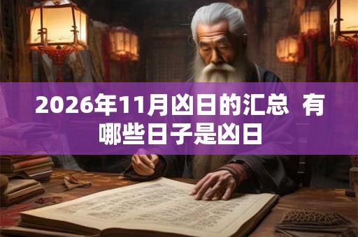 2026年11月凶日的汇总  有哪些日子是凶日
