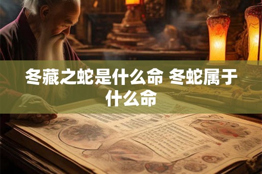 冬藏之蛇是什么命 冬蛇属于什么命