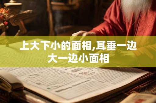 上大下小的面相,耳垂一边大一边小面相 上大下小的面相,耳垂一边大一边小面相