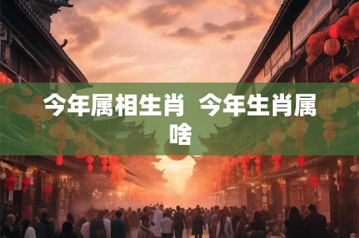今年属相生肖  今年生肖属啥