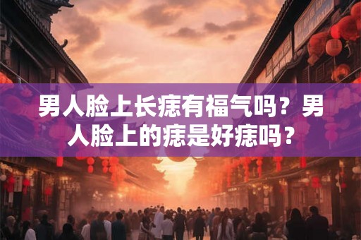 男人脸上长痣有福气吗？男人脸上的痣是好痣吗？