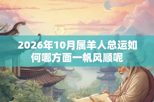 2026年10月属羊人总运如何哪方面一帆风顺呢 2026年10月属羊人总运如何哪方面一帆风顺呢