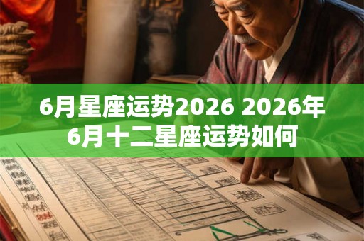 6月星座运势2026 2026年6月十二星座运势如何