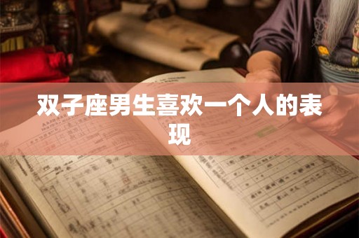 双子座男生喜欢一个人的表现 双子座男生喜欢一个人的表现