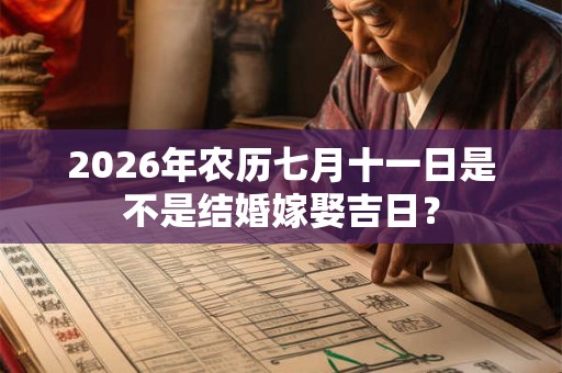 2026年农历七月十一日是不是结婚嫁娶吉日？