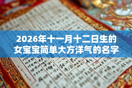 2026年十一月十二日生的女宝宝简单大方洋气的名字大全