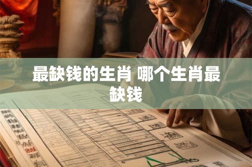 最缺钱的生肖 哪个生肖最缺钱