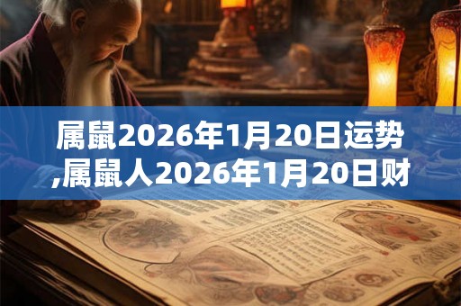 属鼠2026年1月20日运势,属鼠人2026年1月20日财运,生肖鼠2026年1月20日运势