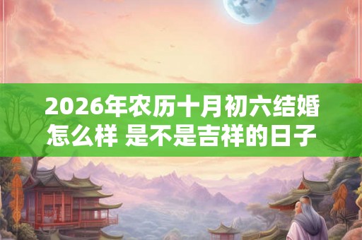 2026年农历十月初六结婚怎么样 是不是吉祥的日子