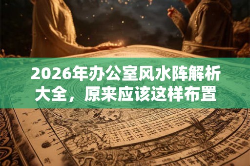 2026年办公室风水阵解析大全，原来应该这样布置