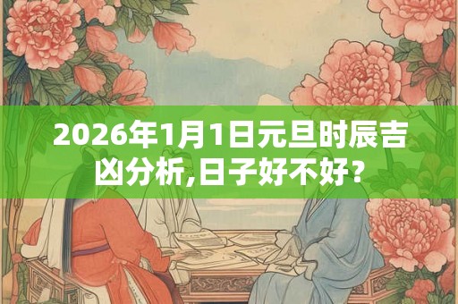 2026年1月1日元旦时辰吉凶分析,日子好不好？