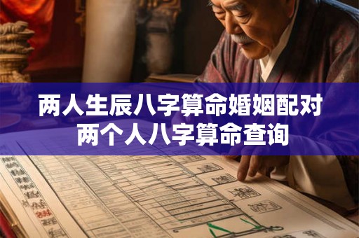 两人生辰八字算命婚姻配对 两个人八字算命查询