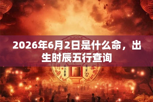 2026年6月2日是什么命,出生时辰五行查询 2026年6月2日是什么命,出生时辰五行查询