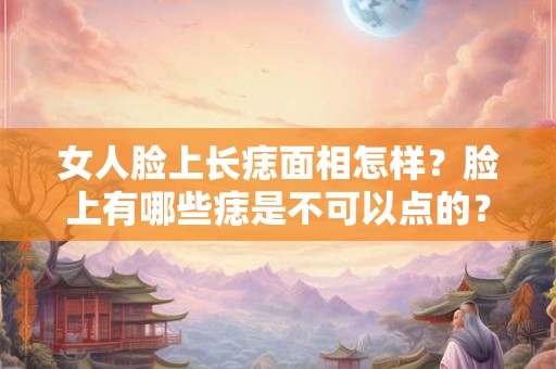 女人脸上长痣面相怎样？脸上有哪些痣是不可以点的？