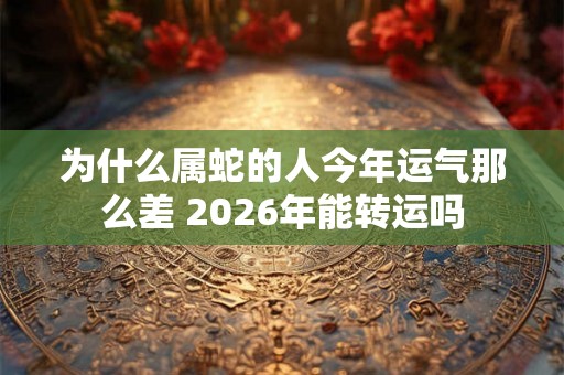 为什么属蛇的人今年运气那么差 2026年能转运吗