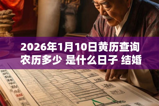 2026年1月10日黄历查询 农历多少 是什么日子 结婚吉时
