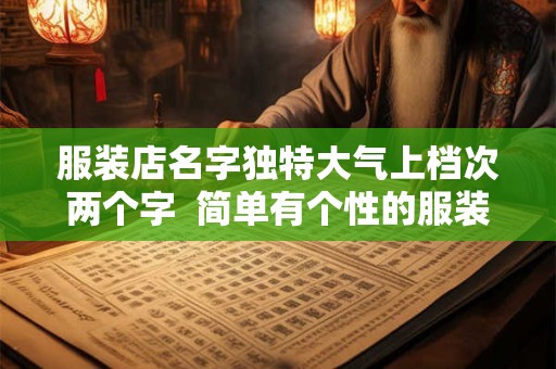 服装店名字独特大气上档次两个字  简单有个性的服装店取名建议