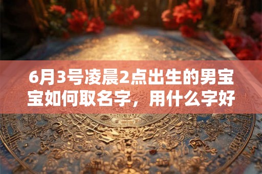 6月3号凌晨2点出生的男宝宝如何取名字，用什么字好