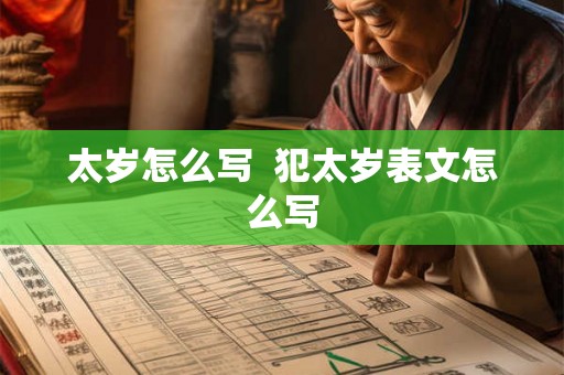 太岁怎么写 犯太岁表文怎么写 太岁怎么写 犯太岁表文怎么写