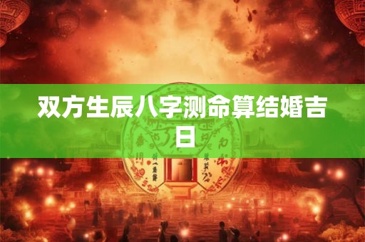 双方生辰八字测命算结婚吉日 双方生辰八字测命算结婚吉日