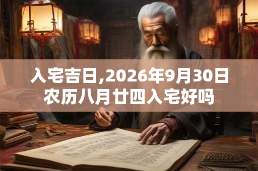 入宅吉日,2026年9月30日农历八月廿四入宅好吗