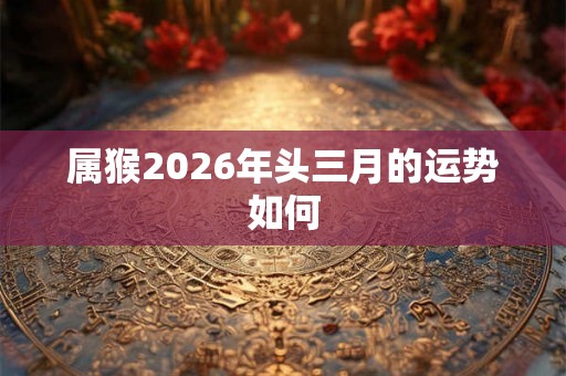 属猴2026年头三月的运势如何 属猴2026年头三月的运势如何