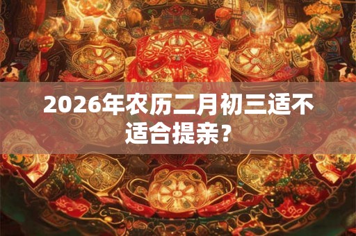 2026年农历二月初三适不适合提亲？