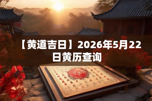 【黄道吉日】2026年5月22日黄历查询