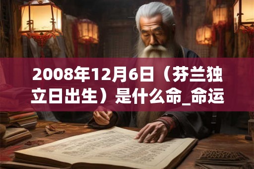 2008年12月6日（芬兰独立日出生）是什么命_命运如何