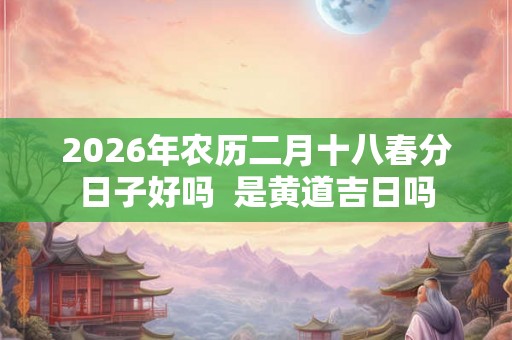 2026年农历二月十八春分日子好吗  是黄道吉日吗