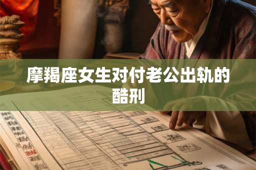 摩羯座女生对付老公出轨的酷刑 摩羯座女生对付老公出轨的酷刑