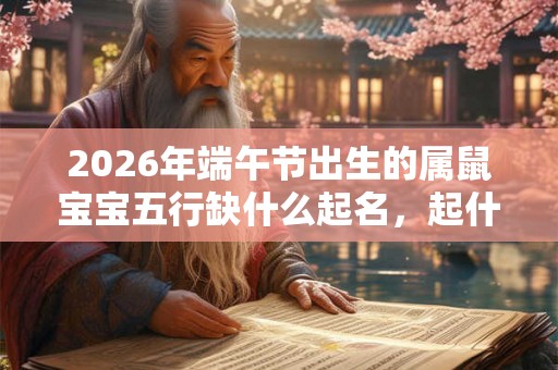 2026年端午节出生的属鼠宝宝五行缺什么起名，起什么名字好？