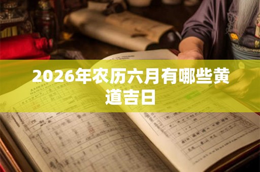 2026年农历六月有哪些黄道吉日 2026年农历六月有哪些黄道吉日