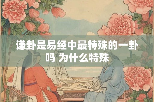 谦卦是易经中最特殊的一卦吗 为什么特殊
