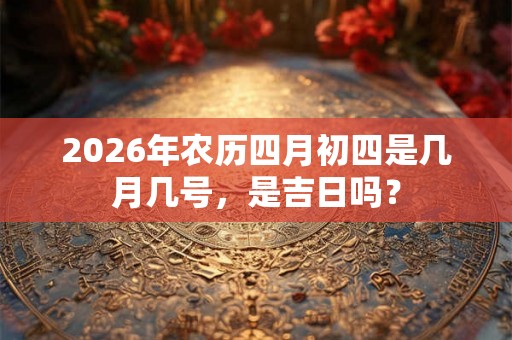 2026年农历四月初四是几月几号，是吉日吗？