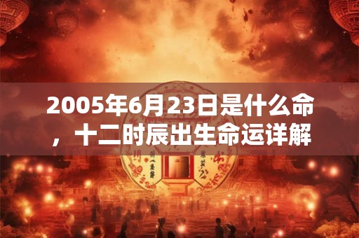 2005年6月23日是什么命，十二时辰出生命运详解