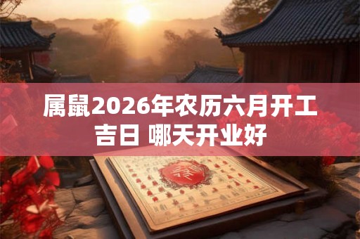 属鼠2026年农历六月开工吉日 哪天开业好 属鼠2026年农历六月开工吉日 哪天开业好