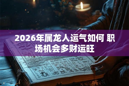 2026年属龙人运气如何 职场机会多财运旺