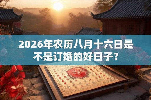 2026年农历八月十六日是不是订婚的好日子？