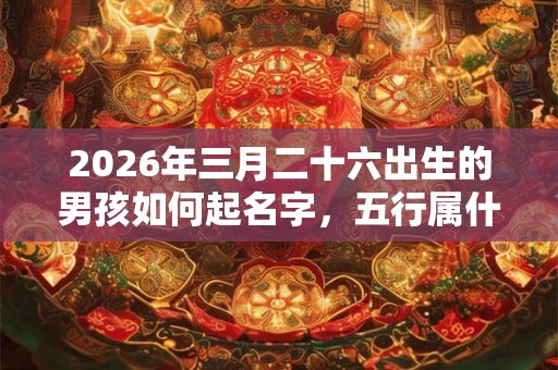 2026年三月二十六出生的男孩如何起名字，五行属什么