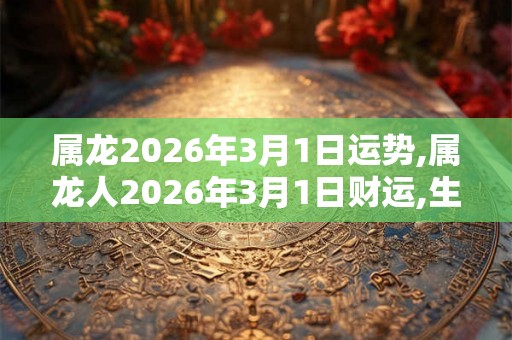 属龙2026年3月1日运势,属龙人2026年3月1日财运,生肖龙2026年3月1日运势