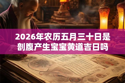 2026年农历五月三十日是剖腹产生宝宝黄道吉日吗