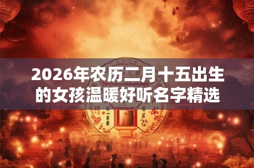 2026年农历二月十五出生的女孩温暖好听名字精选