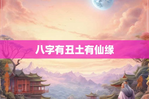 八字有丑土有仙缘