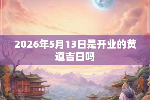 2026年5月13日是开业的黄道吉日吗